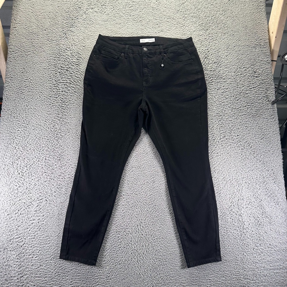 Royalty for Me Jeans Womens 35x28 Black Cotton Denim Skinny Curvy Travel Stretch